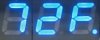 Temperature displayed on 4-digit multiplexed blue LED display