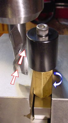 Cutting hexagonal sides in a rod round