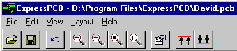 Title bar of ExpressPCB CAD software