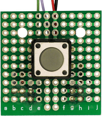 Front of encoder and pushbutton board