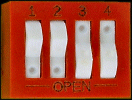 DIP switch 8-pin 4-position SPST