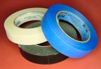 White, black, and blue masking tape