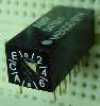 AMP hexadecimal (16-position) rotary DIP switch, #54792-1