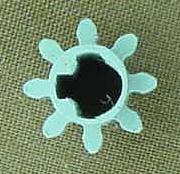 Gear with shaved D-shape center
