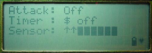 LCD showing attack status