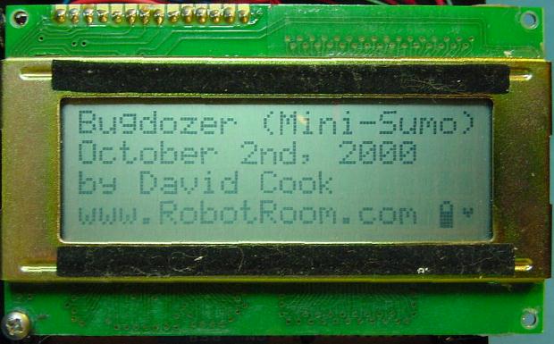 LCD showing splash page