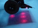 Red ultra-bright emitters and near-red phototransistors for Sumo line border detection