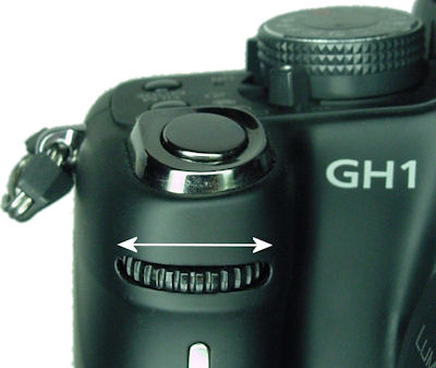 Lumix GH1 front dial
