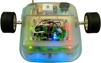 Sandwich modified with Attiny45 microcontroller and blue heartbeat LED