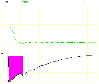 Triac trigger 5V battery oscilloscope trace