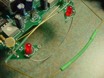 Close-up shot of collision detectors and front slide