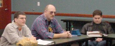 John Orlando, Tom Gralewicz, Brian Schwartz, David Cook (behind camera)