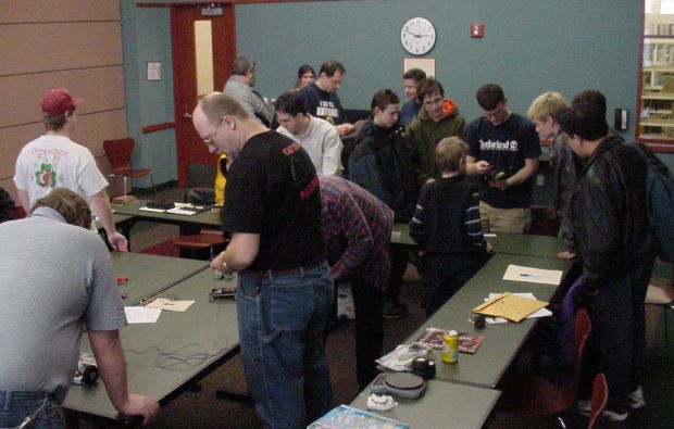 Swap meet and hands-on.