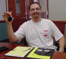 Dave hoisting ahigh his new stepper motor