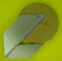 Rotate the circle 90 degrees or so and draw a second line