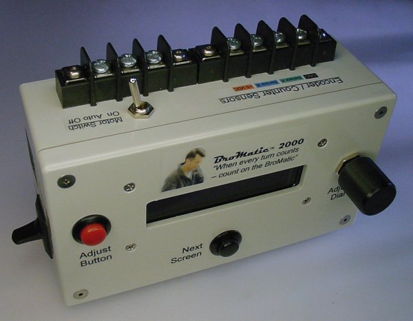 BroMatic 2000 automatic electronic counter. When every turn counts -- count on the BroMatic.