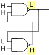 NAND SR Latch for debouncing a switch
