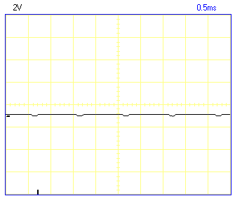 The recommended 10uF capacitor almost eliminates power supply corruption.
