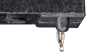 Plastic nub for polarity on Keystone Electronic battery holder 108