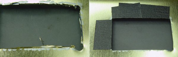 Rough burrs and sharp edges should be filed down and taped over.