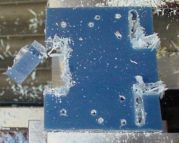 Rough machining wheel slots in base plate