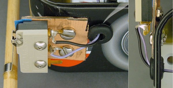 Rubber grommet installed.
