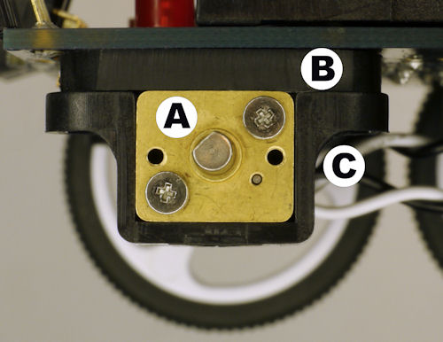 Sanyo motor mounted onto PCB