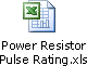 Power resistor pulse load rating spreadsheet