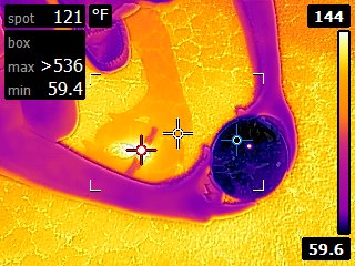 Magnifying glass burning stick infrared