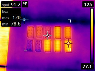 Multicolor lego bricks infrared 3 minutes