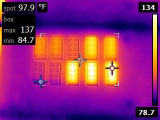 Multicolor lego bricks infrared 9 minutes