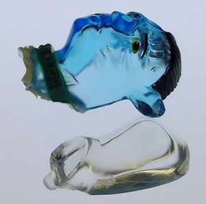 Acrylic light pipe inside toy face.
