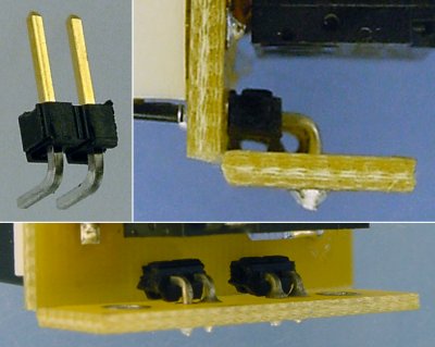 Joining printed circuit boards at right angles using right-angle headers.
