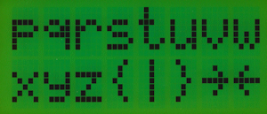 LCD character set page 06