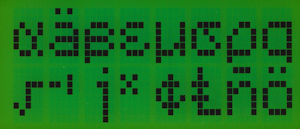 LCD character set page 11