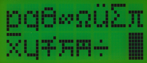 LCD character set page 12