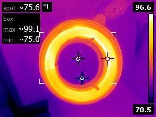 Even heating on LED side