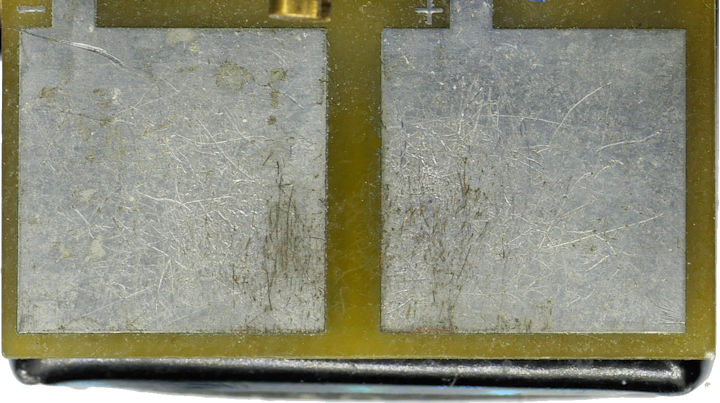 LED test pads worn from ten years of use