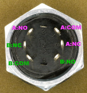 Keyswitch pinout for P201133WM03NQ2