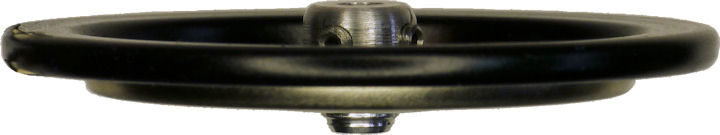 Aluminum coupler replaces rivet on toy wheel