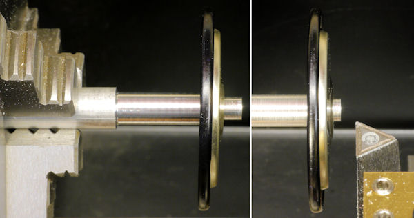Checking wheel diameter and cutting off excess rod