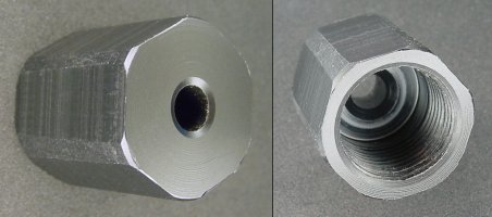 Replacement compression nut made from Delrin