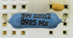 Ohmite 3W temperature stable 220 ohm resistor