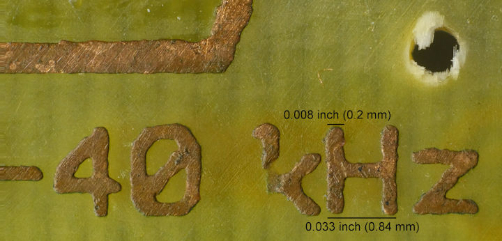 40kHz on home etched PCB