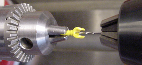 Drilling hole in minifig hand