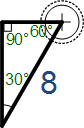 Angles of triangle for single peg hole