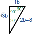 6 Relationships of sides of 30 60 90 triangle for Lego hub
