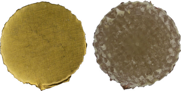 Gold flash copper clad popped off board
