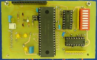 Finished board with components mounted