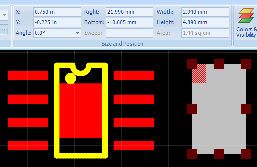 Adding covered rectangle to center pad